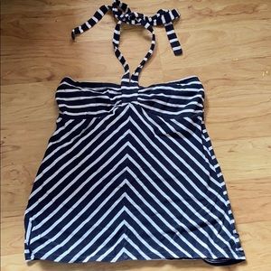 Ann Taylor Loft halter top shirt striped small